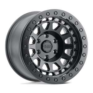 Black Rhino PRIMM BEADLOCK 8X165.1 17X8.5 -38 MATTE BLACK W/ BRASS BOLTS
