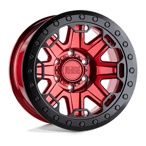 Black Rhino RIFT BEADLOCK 8X170 17X8.5 -38 CANDY RED W/ BLACK RING