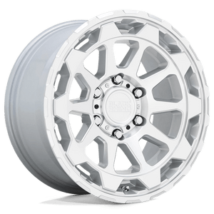 Black Rhino ROTOR 5X150 18X9 +12 GLOSS SILVER W/ MIRROR CUT FACE