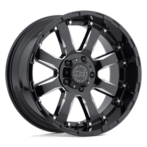 Black Rhino SIERRA 6X139.7 20X11.5 -44 GLOSS BLACK W/ MILLED SPOKES