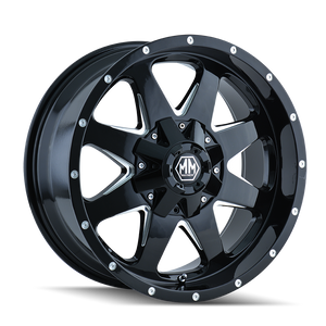 Mayhem Tank 8040 5x114.3/5x127 18x9+10 Black/Milled Spokes
