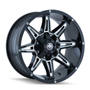 Mayhem Rampage 8090 6x135/6x139.7 20x10-25 Black/Milled Spokes