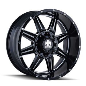 Mayhem Monstir 8100 6x120/6x139.7 20x9+0 Gloss Black/Milled Spokes