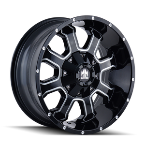 Mayhem Fierce 8103 5x127/5x139.7 17x9+18 Gloss Black/Milled Spokes