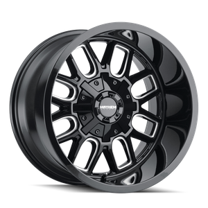 Mayhem Cogent 8107 6x135/6x139.7 22x10-19 Gloss Black/Milled Spokes