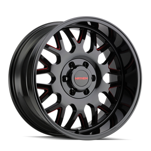 Mayhem Tripwire 8110 6x135/6x139.7 20x10-19 Black W/Prism Red