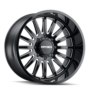 Mayhem Utopia 8114 8x165.1 22x12-44 Gloss Black/Milled