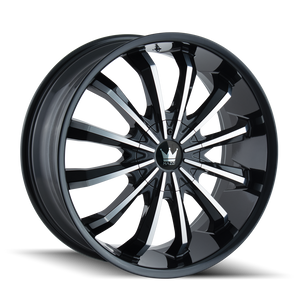 Mazzi Fusion 341 6x135/6x139.7 22x9.5+30 Gloss Black/Machined Face