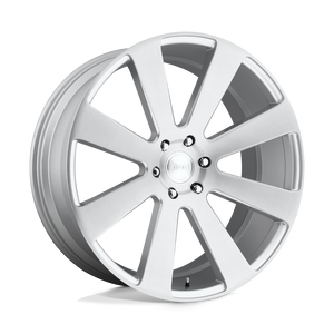 DUB 1PC S213 8-BALL 6X139.7 24X10 +30 GLOSS SILVER BRUSHED