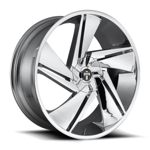 DUB 1PC S246 FADE BLANK 22X9.5 +10 CHROME PLATED