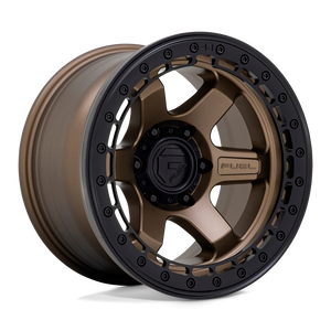 Fuel 1PC D124 BLOCK BEADLOCK 5X150 17X8.5 +20 MATTE BRONZE WITH MATTE BLACK RING