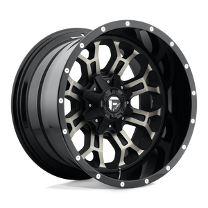 Fuel 1PC D561 CRUSH 8X165.1 18X9 +1 GLOSS MACHINED DOUBLE DARK TINT