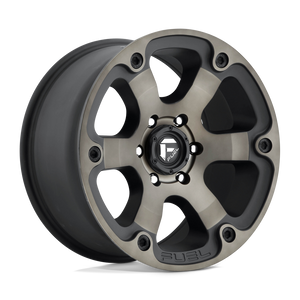 Fuel 1PC D564 BEAST 6X139.7 17X9 +1 MATTE BLACK DOUBLE DARK TINT