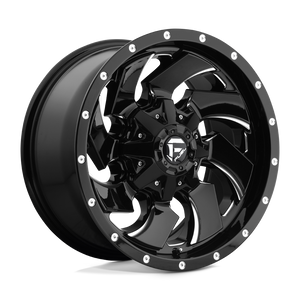 Fuel 1PC D574 CLEAVER 8X165.1 17X9 +1 GLOSS BLACK MILLED
