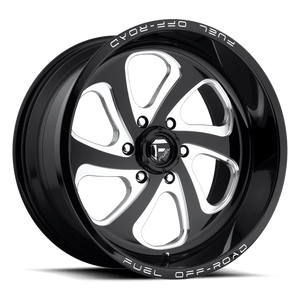 Fuel 1PC D587 FLOW 6X135 22X10 -18 GLOSS BLACK MILLED
