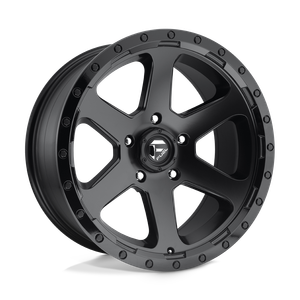 Fuel 1PC D589 RIPPER 6X139.7 16X8 +1 MATTE BLACK GLOSS BLACK LIP