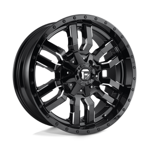Fuel 1PC D595 SLEDGE 8X170 18X9 -12 GLOSS BLACK MILLED