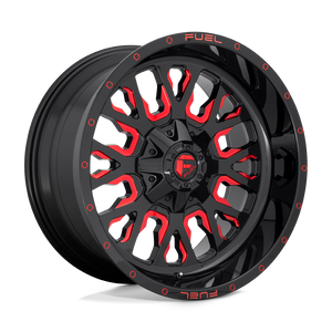 Fuel 1PC D612 STROKE 5X139.7/5X150 18X9 -12 GLOSS BLACK RED TINTED CLEAR