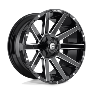 Fuel 1PC D615 CONTRA 5X114.3/5X127 22X10 -18 GLOSS BLACK MILLED