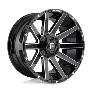 Fuel 1PC D615 CONTRA 8X170 24X14 -75 GLOSS BLACK MILLED