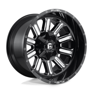 Fuel 1PC D620 HARDLINE 8X165.1 20X12 -44 GLOSS BLACK MILLED