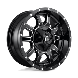 Fuel 1PC D627 VANDAL 8X180 20X9 +20 GLOSS BLACK MILLED