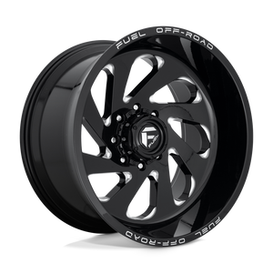 Fuel 1PC D637 VORTEX 8X180 22X12 -44 GLOSS BLACK MILLED