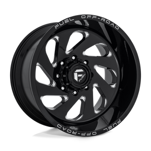 Fuel 1PC D637 VORTEX 5X127 22X12 -44 GLOSS BLACK MILLED