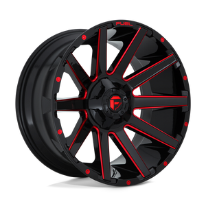 Fuel 1PC D643 CONTRA 6X135/6X139.7 22X10 -19 GLOSS BLACK RED TINTED CLEAR