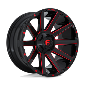 Fuel 1PC D643 CONTRA 6X135/6X139.7 22X10 -18 GLOSS BLACK RED TINTED CLEAR