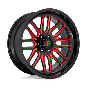 Fuel 1PC D663 IGNITE 5X127 22X10 -18 GLOSS BLACK RED TINTED CLEAR