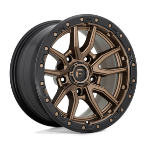 Fuel 1PC D681 REBEL 5X114.3 17X9 -12 MATTE BRONZE BLACK BEAD RING