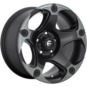 Fuel 1PC D685 MENACE 6X139.7 17X9 -12 MATTE BLACK DOUBLE DARK TINT