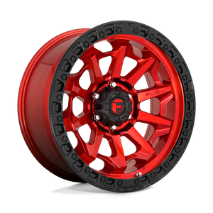 Fuel 1PC D695 COVERT 8X170 18X9 +1 CANDY RED BLACK BEAD RING
