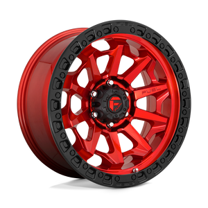 Fuel 1PC D695 COVERT 8X165.1 20X9 +20 CANDY RED BLACK BEAD RING