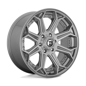 Fuel 1PC D705 SIEGE 6X135 22X10 -18 BRUSHED GUN METAL TINTED CLEAR