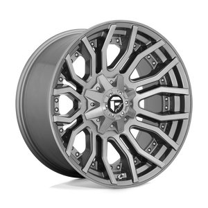 Fuel 1PC D713 RAGE PLATINUM 8X180 20X10 -18 BRUSHED GUN METAL TINTED CLEAR