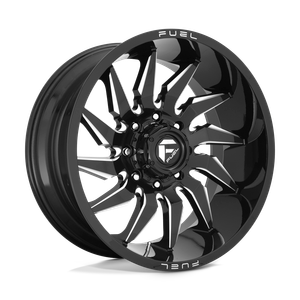Fuel 1PC D744 SABER 8X165.1 20X10 -18 GLOSS BLACK MILLED