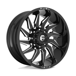Fuel 1PC D744 SABER 8X165.1 24X12 -44 GLOSS BLACK MILLED
