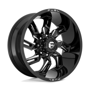Fuel 1PC D747 LOCKDOWN 6X139.7 22X10 -18 GLOSS BLACK MILLED