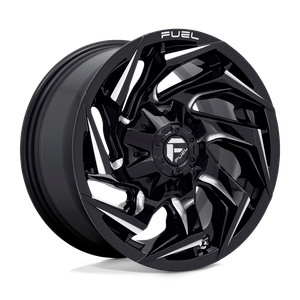 Fuel 1PC D753 REACTION 8X165.1 18X9 -12 GLOSS BLACK MILLED