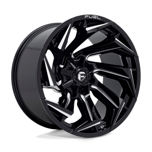 Fuel 1PC D753 REACTION 8X170 22X12 -44 GLOSS BLACK MILLED