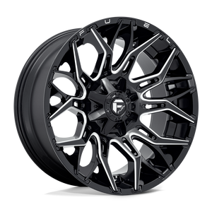 Fuel 1PC D769 TWITCH 8X165.1 22X10 -18 GLOSSY BLACK MILLED