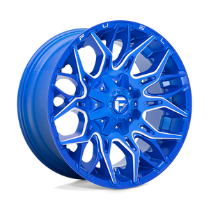 Fuel 1PC D770 TWITCH 5X114.3/5X127 22X12 -44 ANODIZED BLUE MILLED