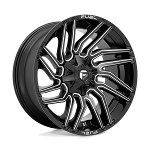 Fuel 1PC D773 TYPHOON 8X180 22X10 -18 GLOSS BLACK MILLED