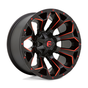 Fuel 1PC D787 ASSAULT 6X135/6X139.7 17X9 -12 MATTE BLACK RED MILLED