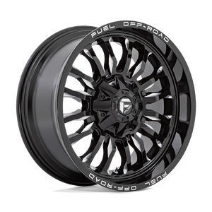 Fuel 1PC D795 ARC 8X165.1 20X9 +1 GLOSS BLACK MILLED
