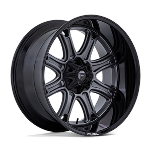 Fuel 1PC DARKSTAR 5X139.7/5X150 24X12 -44 MATTE GUNMETAL WITH BLACK LIP