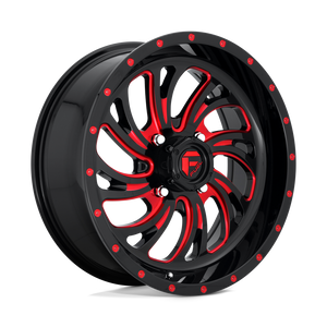 Fuel UTV D642 KOMPRESSOR 4X156 18X7 +13 GLOSS BLACK RED TINTED CLEAR