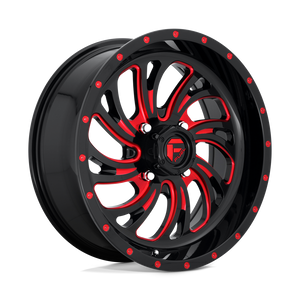 Fuel UTV D642 KOMPRESSOR 4X137 18X7 +13 GLOSS BLACK RED TINTED CLEAR